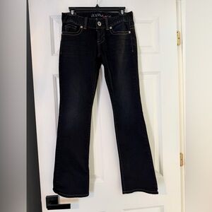 Guess Women's Dark Blue Boot Cut Jeans very low rise